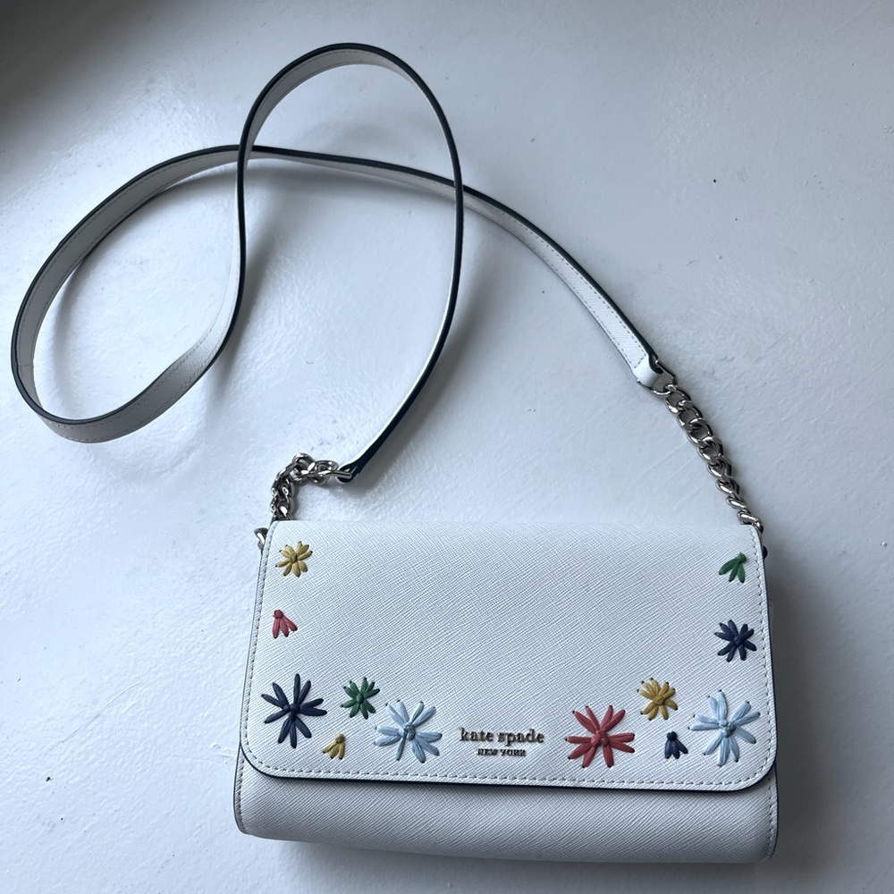 Kate Spade White Floral Crossbody